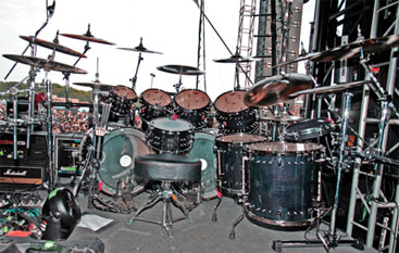 drummer Travis Smith's setup
