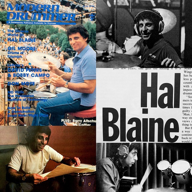 Wrecking Crew member Hal Blaine, seen here on the April 1981 issue of Modern Drummer magazine.