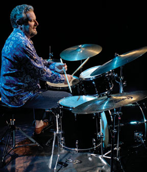 drummer Jeff Hamilton at the kit