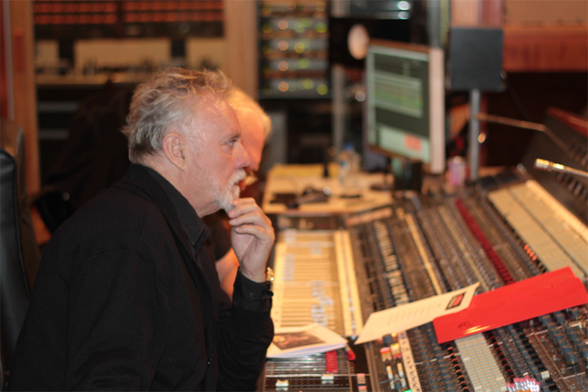 Roger Taylor at the mixing console