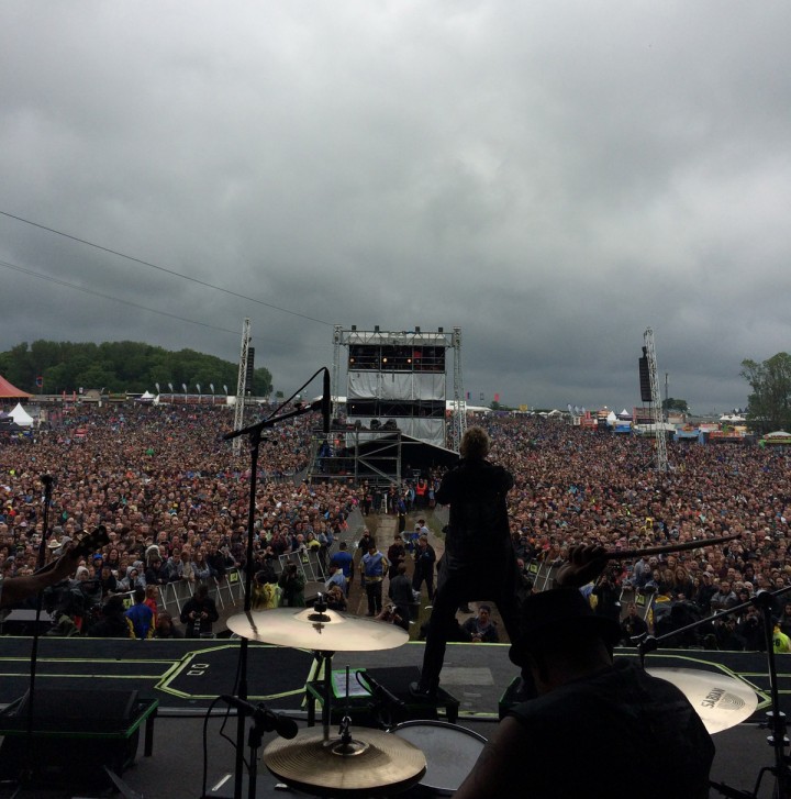 Billy Idol’s Erik Eldenius at the Download Festival