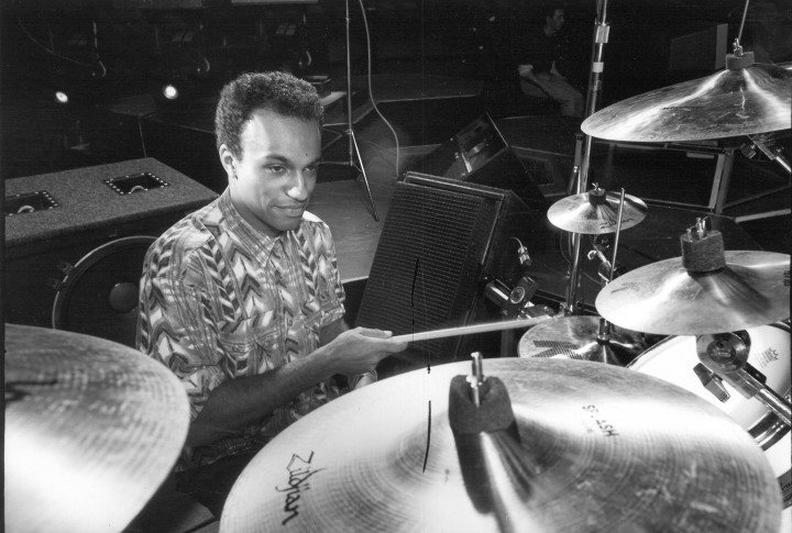 Manu Katché’s stylish use of splash cymbals helped define hit records by Peter Gabriel, Sting, and Robbie Robertson.