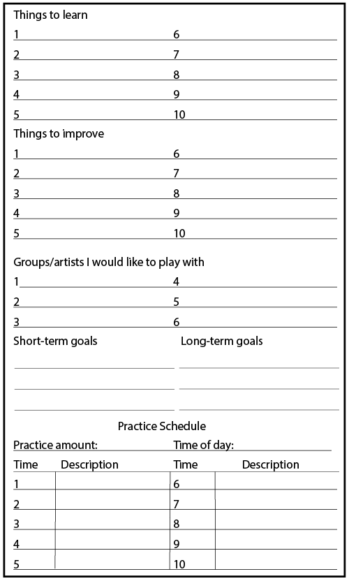 Practice Log