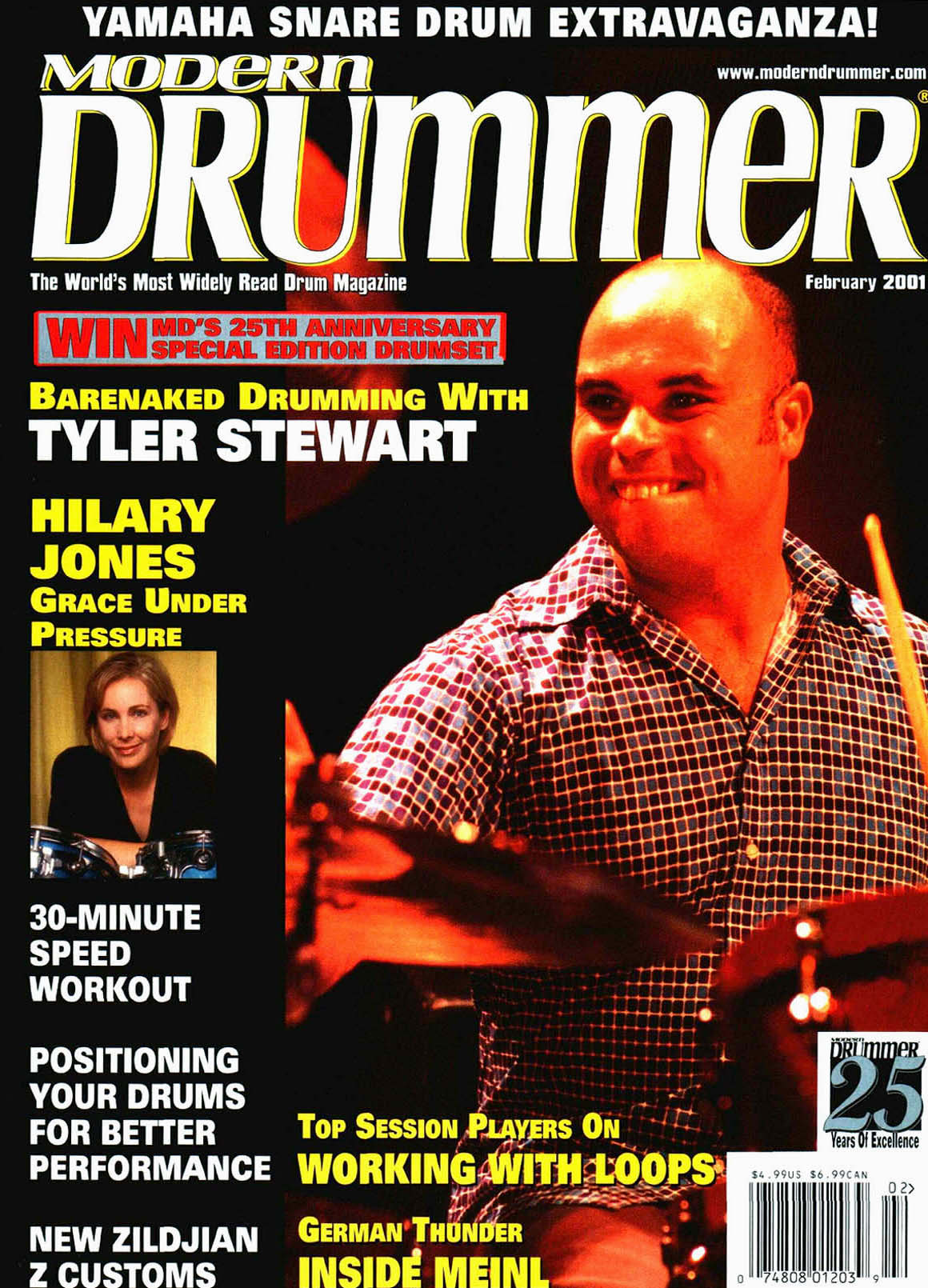 February 2001 - Volume 25 • Number 2 - Modern Drummer Magazine