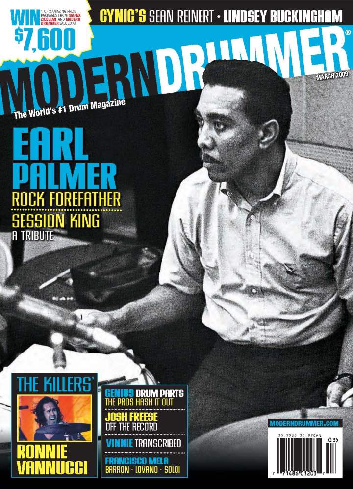March 2009 - Volume 33 • Number 3 Modern Drummer Magazine Cover