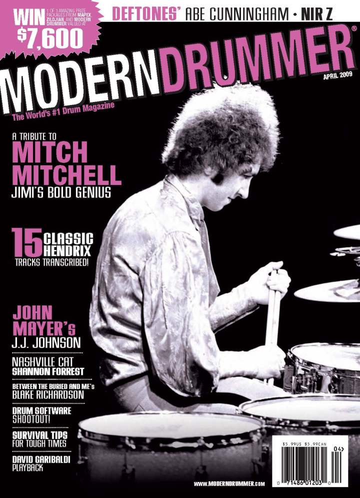 April 2009 - Volume 33 • Number 4 Modern Drummer Magazine Cover