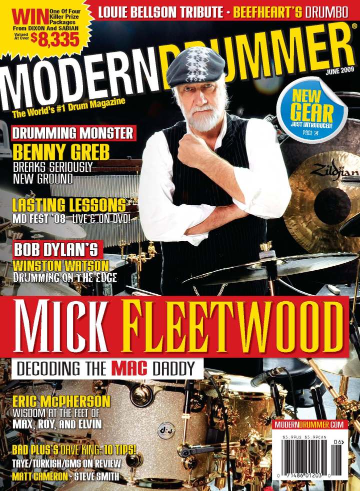 June 2009 - Volume 33 • Number 6 Modern Drummer Magazine Cover