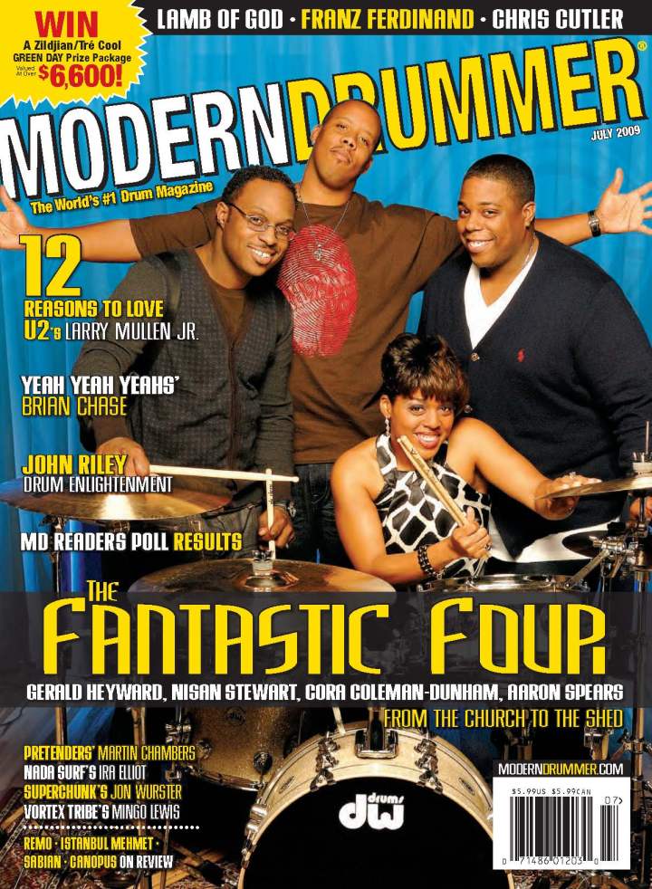July 2009 - Volume 33 • Number 7 Modern Drummer Magazine Cover
