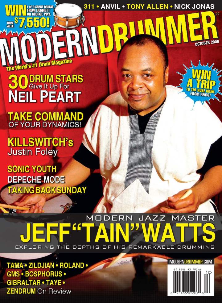 October 2009 - Volume 33 • Number 10 Modern Drummer Magazine Cover