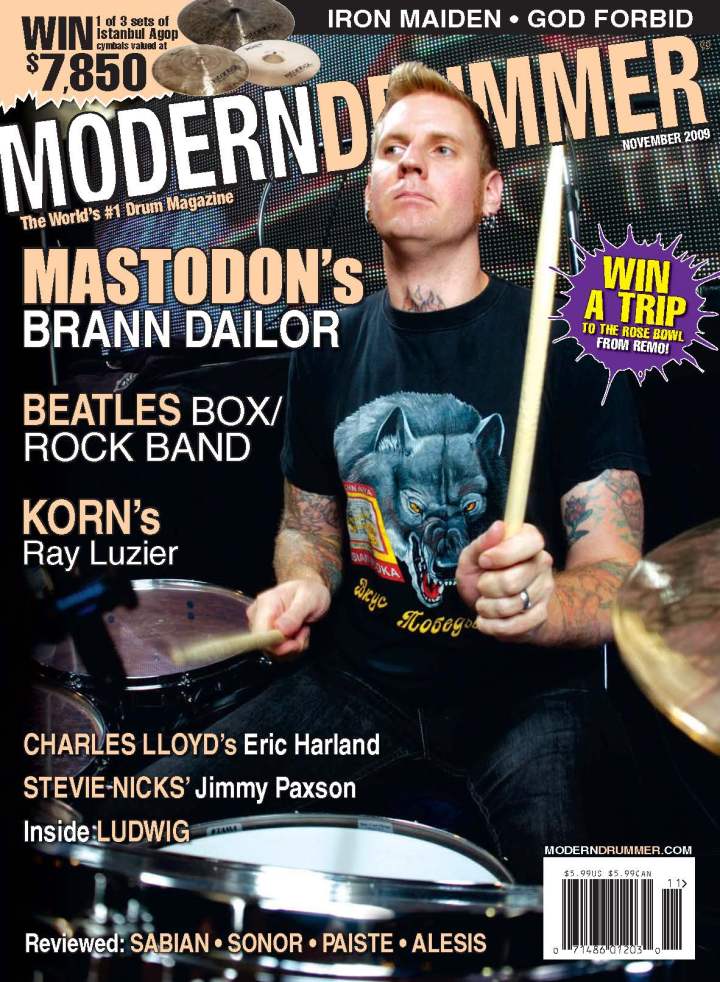 November 2009 - Volume 33 • Number 11 Modern Drummer Magazine Cover