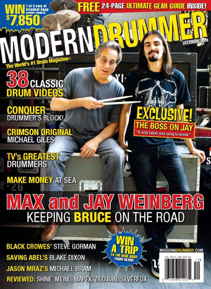 December 2009 - Volume 33 • Number 12 Modern Drummer Magazine Cover