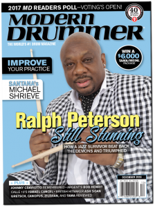 Ralph Peterson on the December 2016 Issue of Modern Drummer magazine