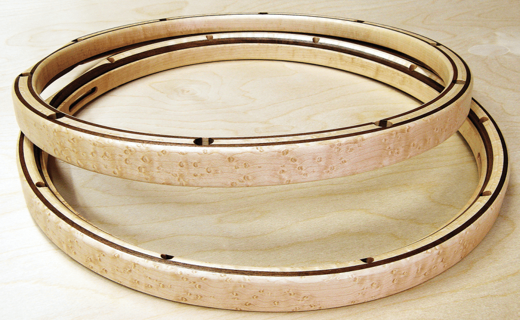 Stellar - 3-Ply and Walnut/Bird’s-Eye Maple Wood Hoops - Modern Drummer ...