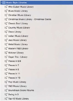 Styles playlists