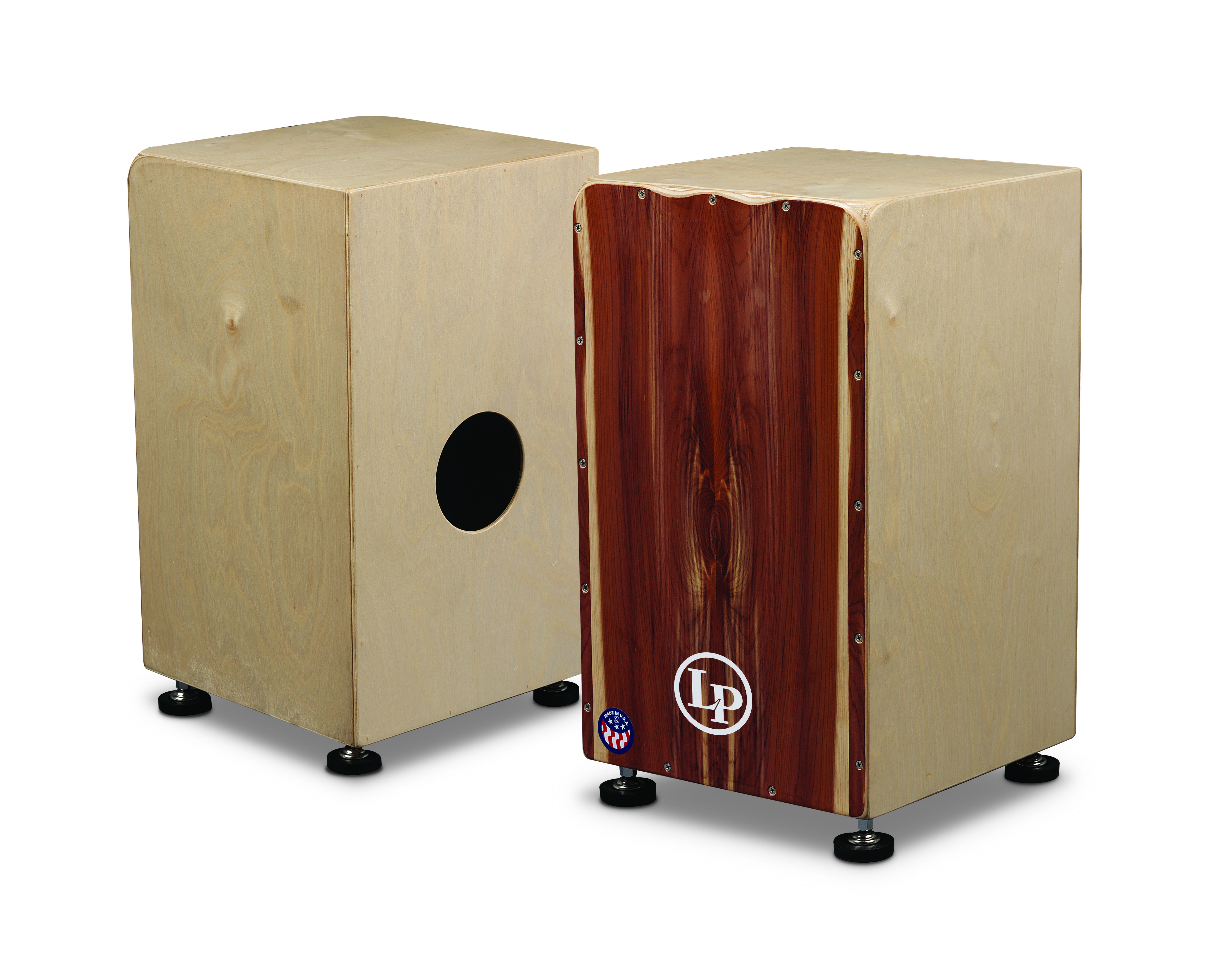 Latin Percussion Americana and Matador Cajons, Cajon Saddle, and