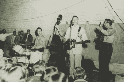 W.S. Holland with Carl Perkins