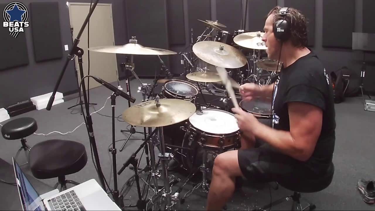 Thomas Lang playing drums on Jos Ankin's "Paganini" Modern Drummer