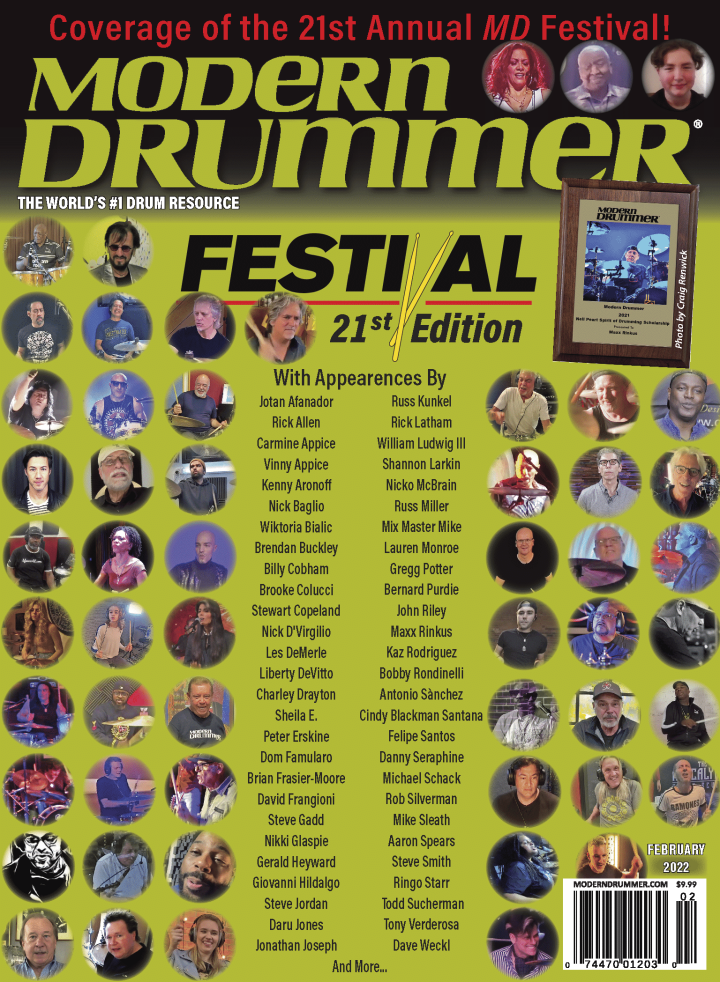 Feb 2022 Modern Drummer Magazine