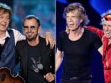 Paul McCartney, Ringo Starr, Mick Jagger, and Keith Richards