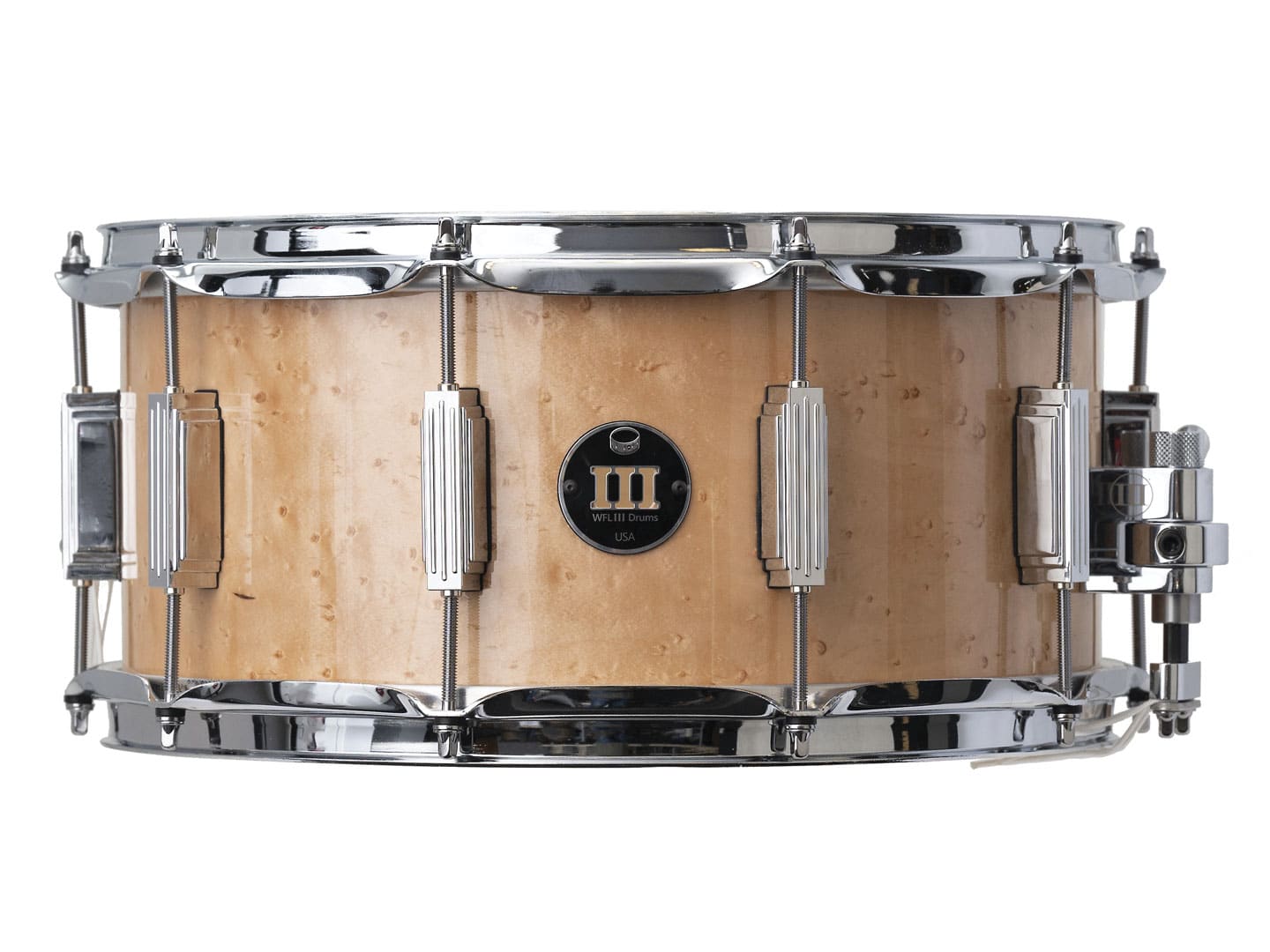 WFL III Drums Birdseye Maple Snare Classic Maple Mahogany Shell with a