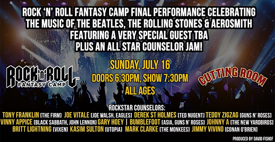 rock and roll fantasy camp rock camp nyc the cutting room july 2023