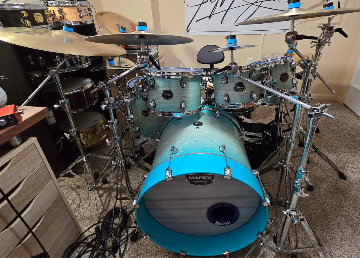 Jeff Kozol's UltramarineMapex Armory Set - Modern Drummer Magazine
