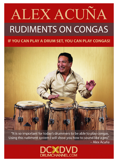 Rudiments On Congas by Alex Acuña Available as Download or on DVD