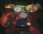 Greg Saunier's drumkit