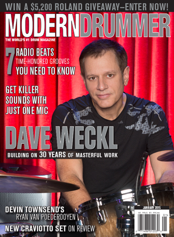 January 2015 Issue of Modern Drummer featuring Dave Weckl