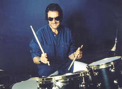 Drummer Jim Keltner at the drums