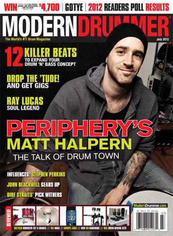 July 2012 Issue of Modern Drummer Magazine