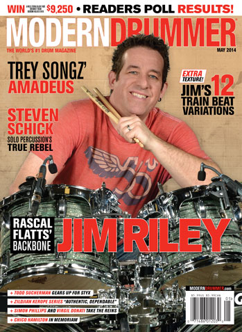 April 2014 Issue of Modern Drummer Featuring Mike Johnston
