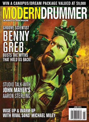 June 2015 issue of Modern Drummer featuring Benny Greb