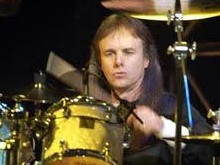Drummer Phil Ehart of Kansas behind the drumkit