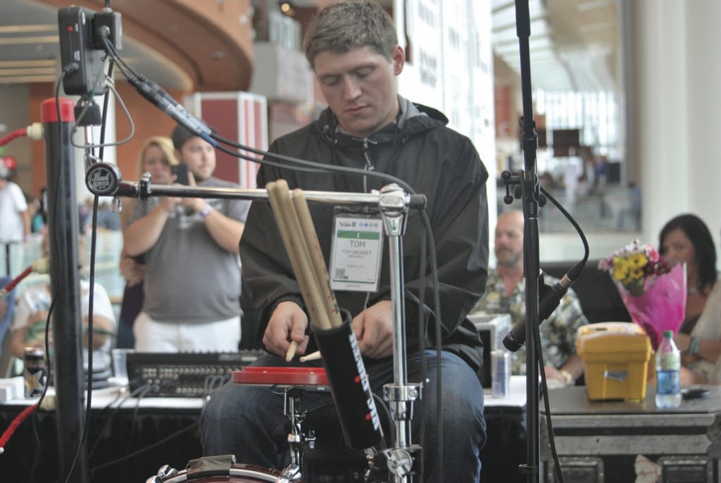 drummer Tom Grosset of Toronto's world rec run