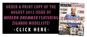Order A Print Copy of the August 2013 Issue of Modern Drummer Featuring Zigaboo Modeliste