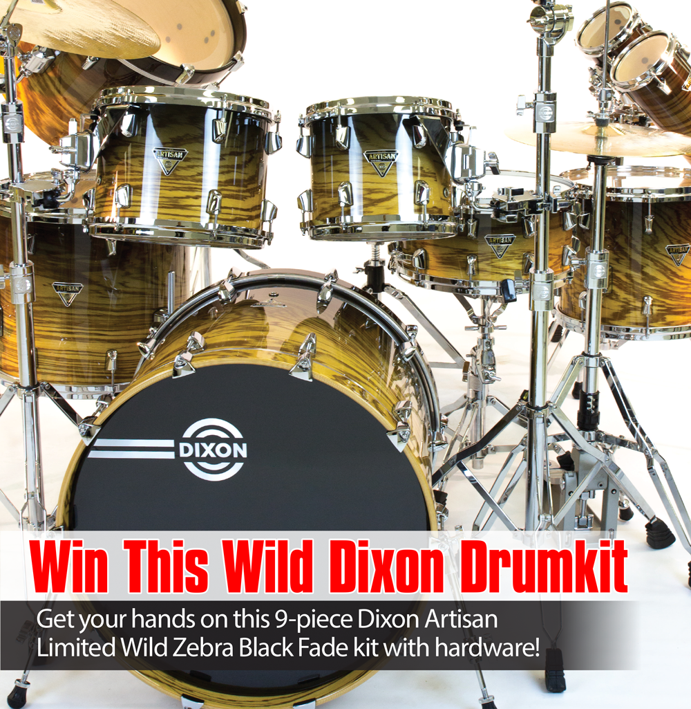 WIN a 9piece Dixon Artisan Limited Wild Zebra Black Fade Kit with Hardware
