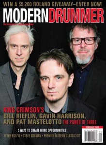 King Crimson’s Pat Mastelotto, Gavin Harrison, and Bill Riefln