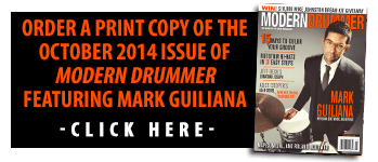 November 2014 Issue of Modern Drummer featuring Mark Guiliana