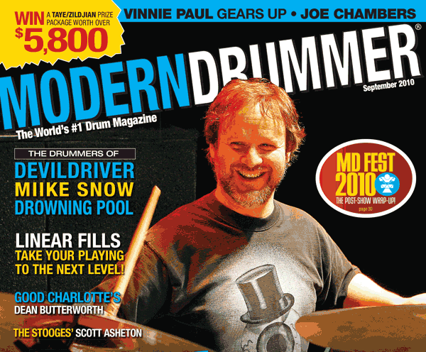 September 2010 Issue of Modern Drummer Featuring Phish's Jon Fishman